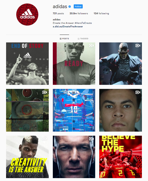 Instagram analysis Adidas vs. Puma